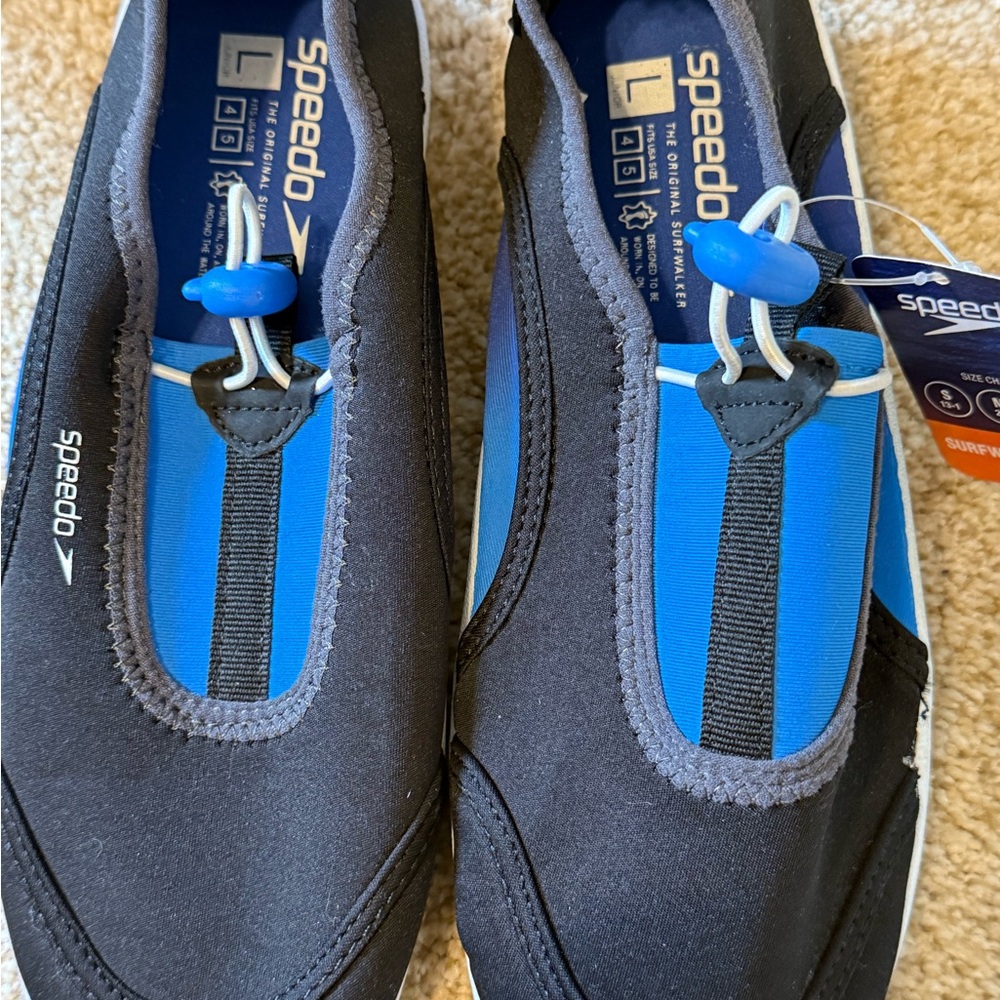 Speedo Kids Swim Shoes - Black and Blue